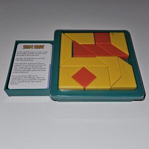 MISSING PIECE Shape by Shape Binary Arts Puzzle Game 60 Cards Travel Case AS IS